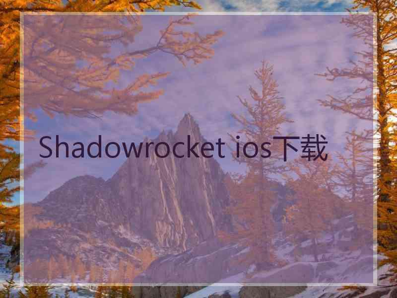 Shadowrocket ios下载