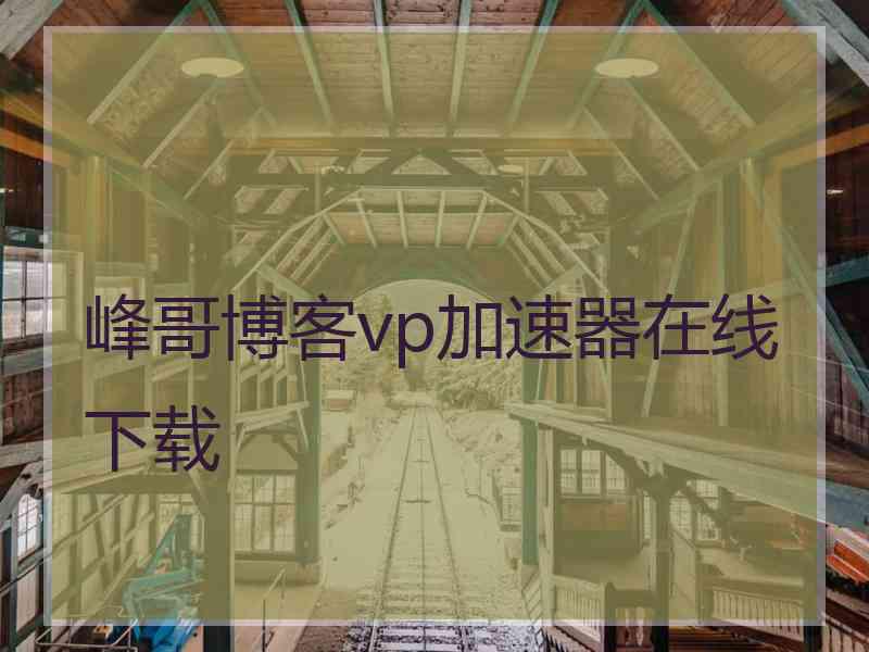 峰哥博客vp加速器在线下载