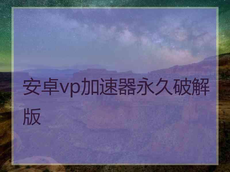 安卓vp加速器永久破解版