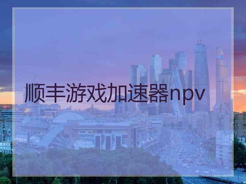 顺丰游戏加速器npv