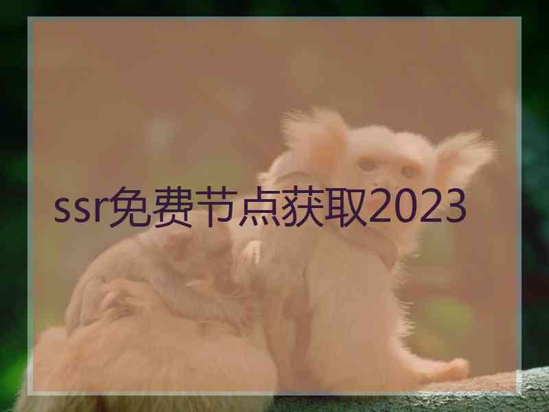 ssr免费节点获取2023