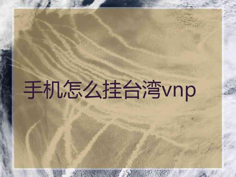 手机怎么挂台湾vnp