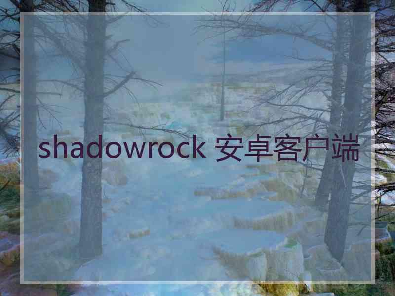 shadowrock 安卓客户端