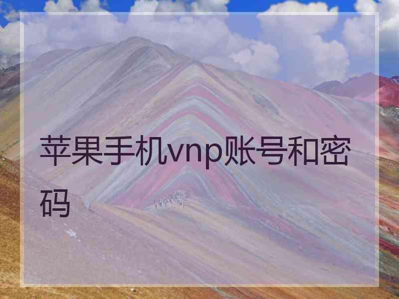 苹果手机vnp账号和密码