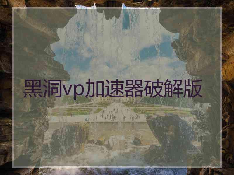 黑洞vp加速器破解版