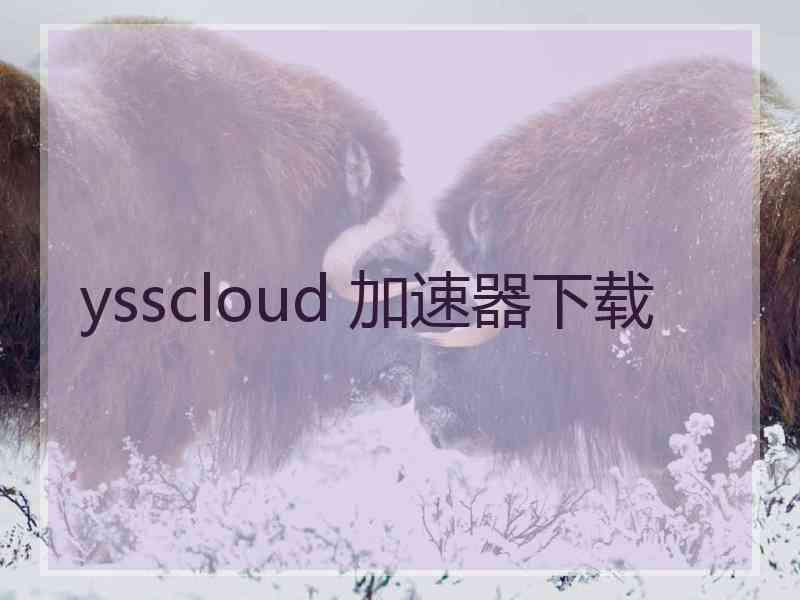 ysscloud 加速器下载