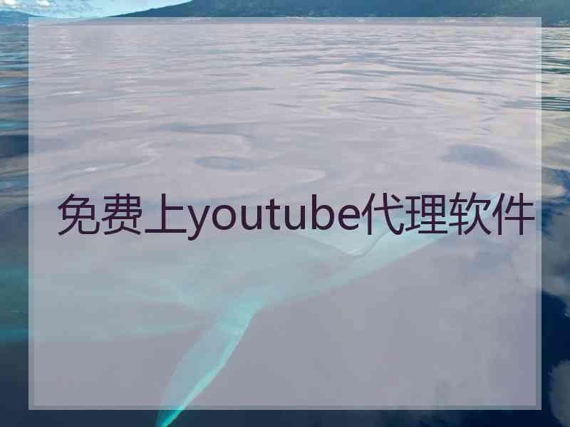 免费上youtube代理软件