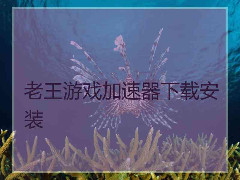 老王游戏加速器下载安装