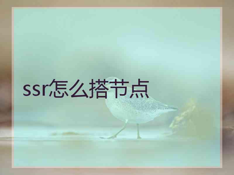 ssr怎么搭节点