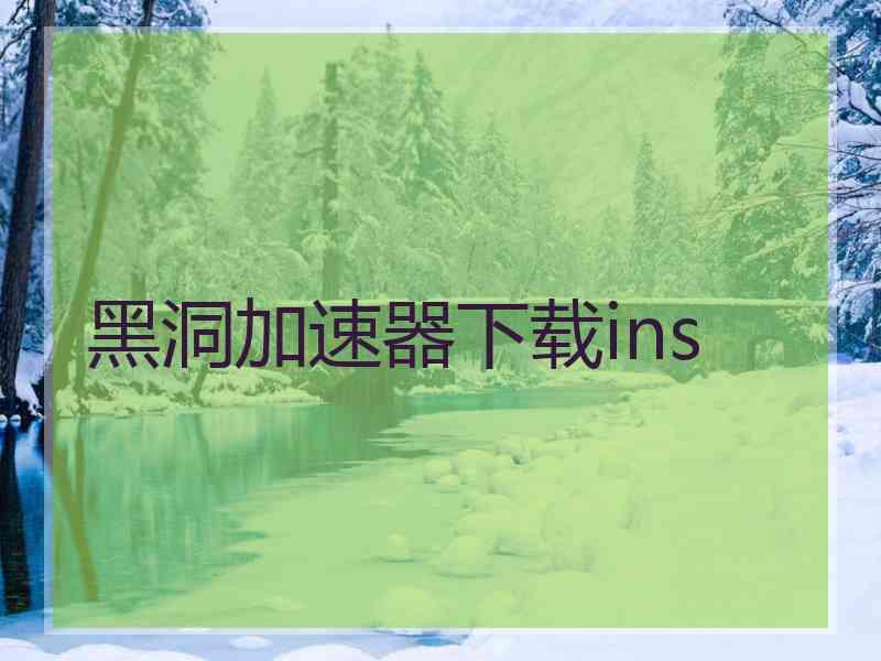 黑洞加速器下载ins