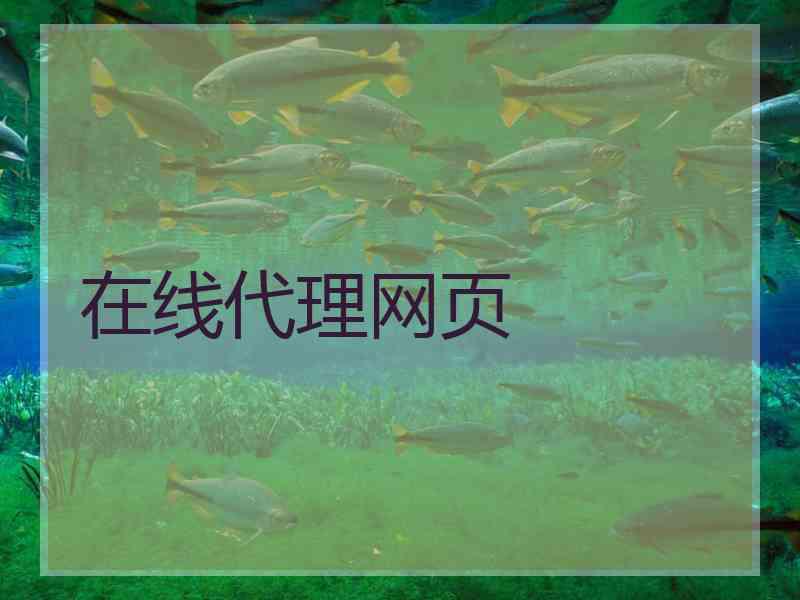 在线代理网页