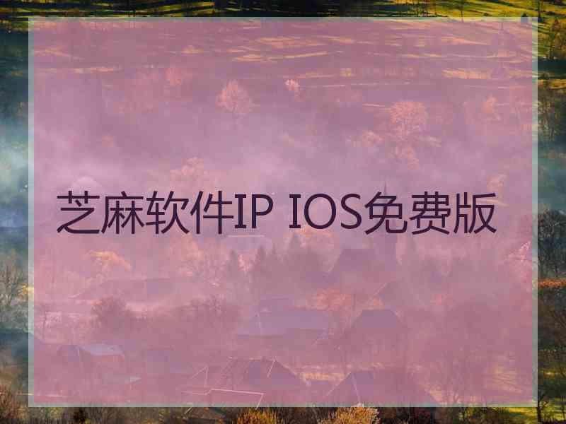 芝麻软件IP IOS免费版