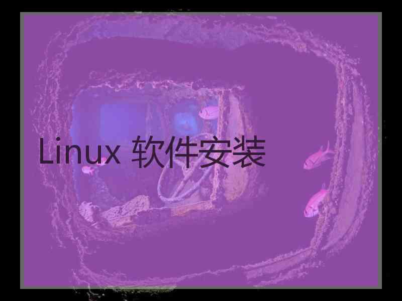 Linux 软件安装